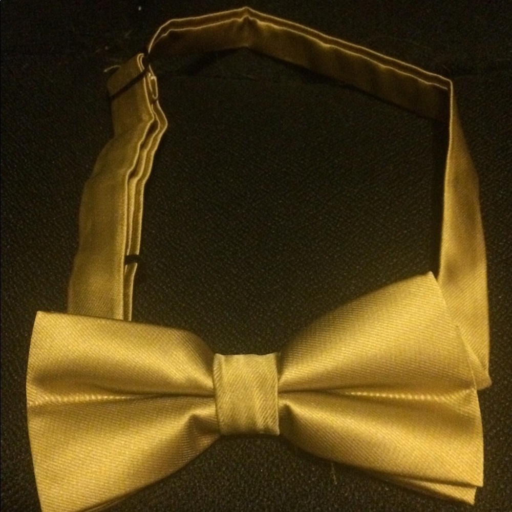 Gold bow tie